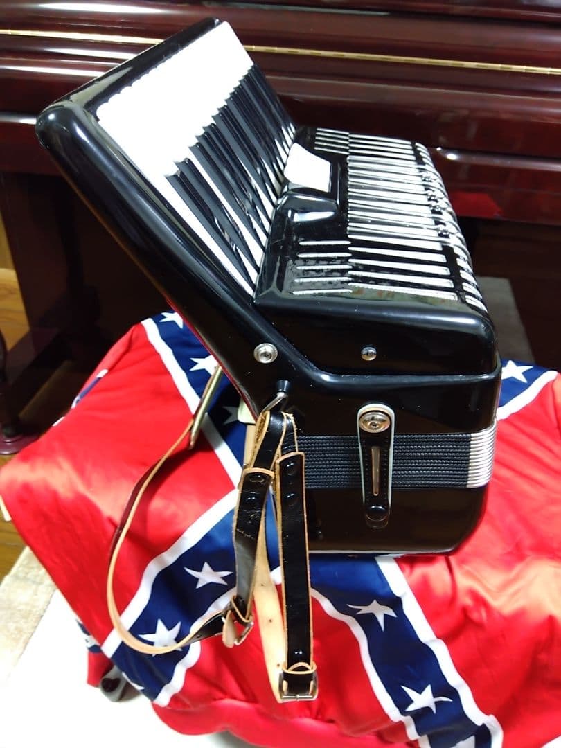 【即演奏可】YAMAHA YA-48アコーディオン独奏用高級モデル整備簡易調律済