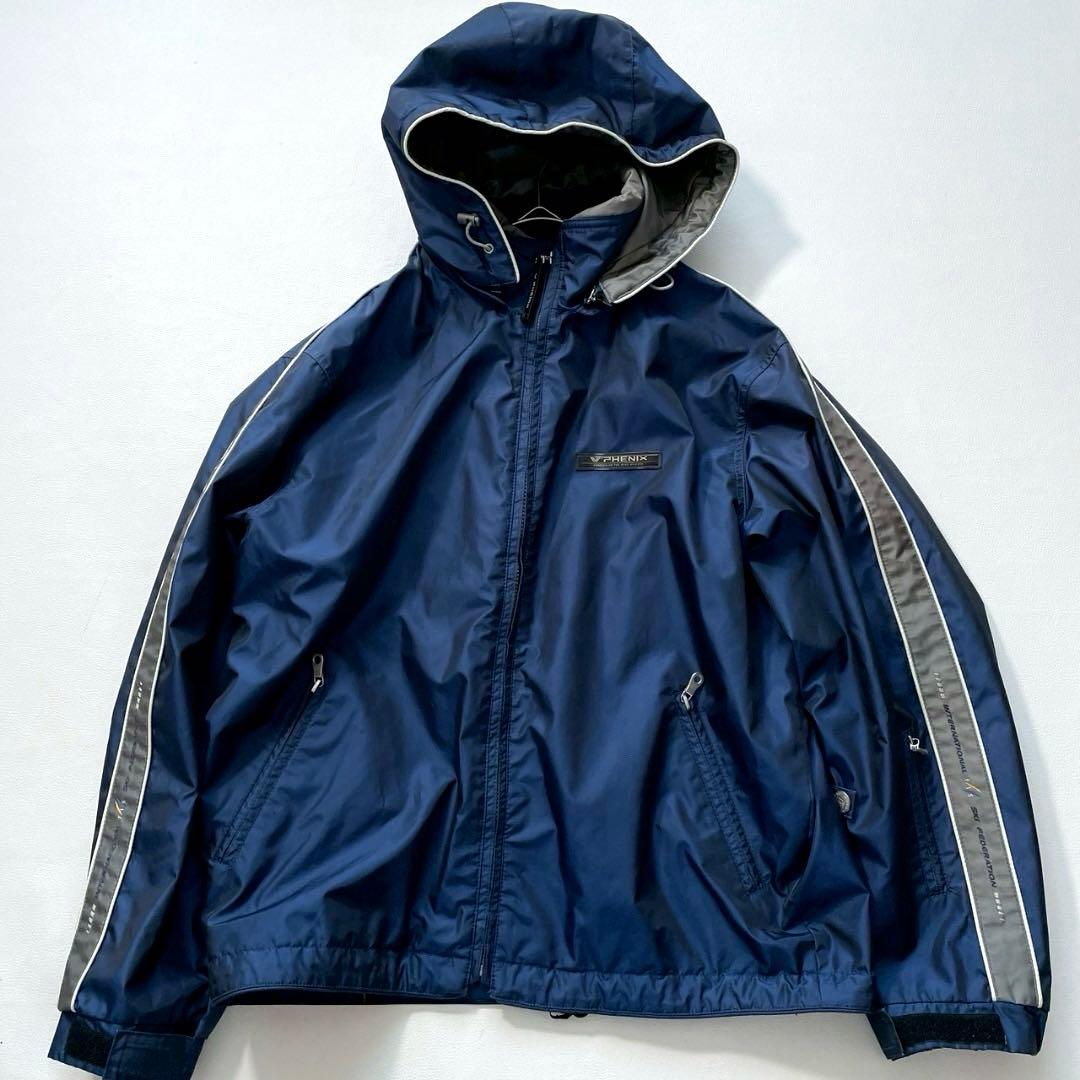 【希少3点セット】PHENIX スキーウェア 上下＋ベスト フード付 M ブルー