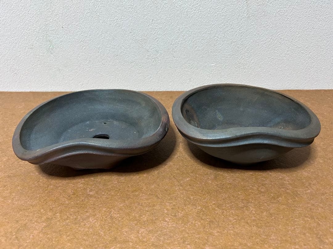 竹鳳　焼締変形盆栽鉢　貴風盆栽　小品盆栽　文人木　寄せ植え　山野草