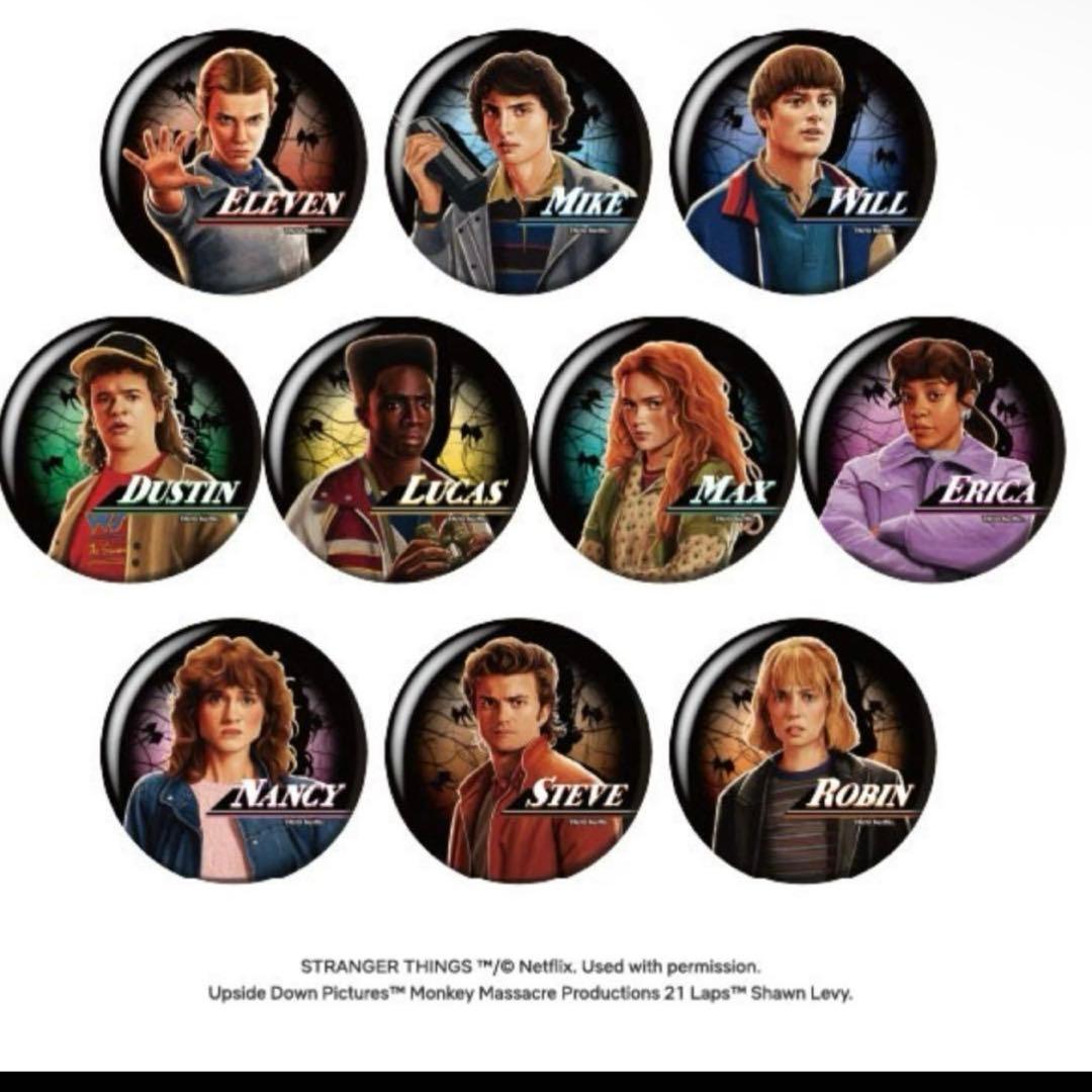 STRANGER THINGS グリッター缶バッジコレクションコンプリートBOX