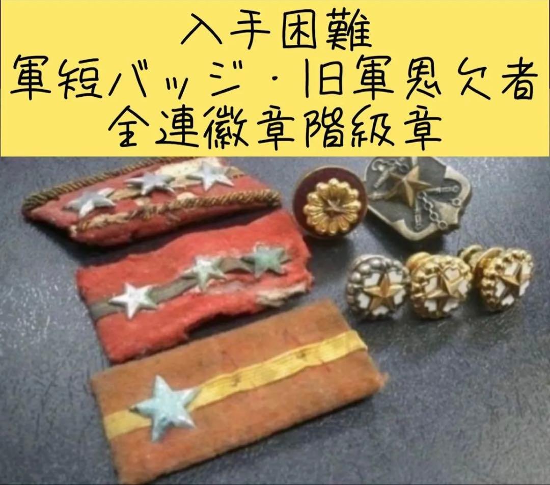 【徽章・記章】社団法人軍短協会 軍短バッジ・旧軍恩欠者全連記章 /階級章