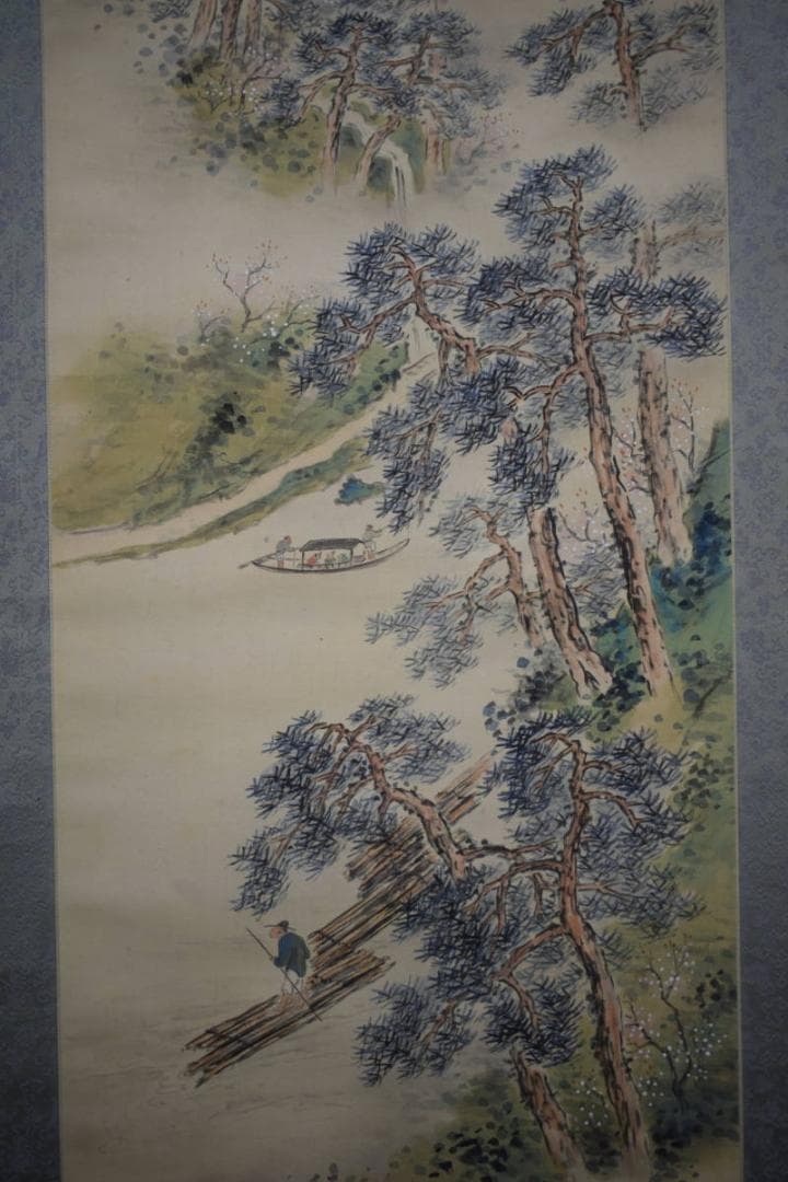 不詳/作者不詳/嵐狭春景/布袋屋掛軸HG-34