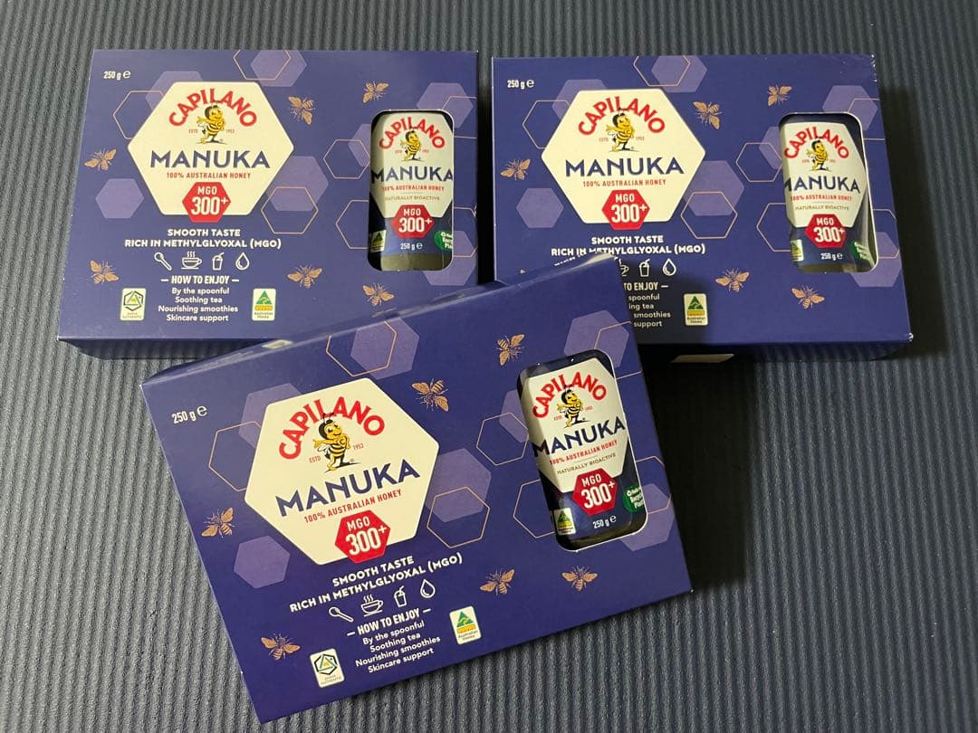 【新品・未開封】Capilano マヌカハニー MGO300+ 250g ×3箱