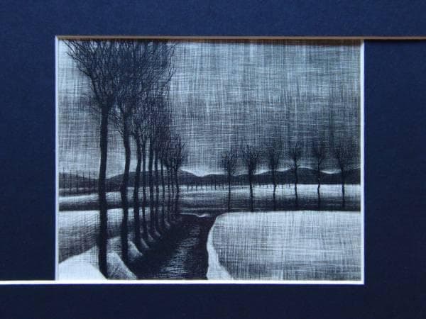 加山又造、越後雪景、希少画集画、新品額装、状態良好