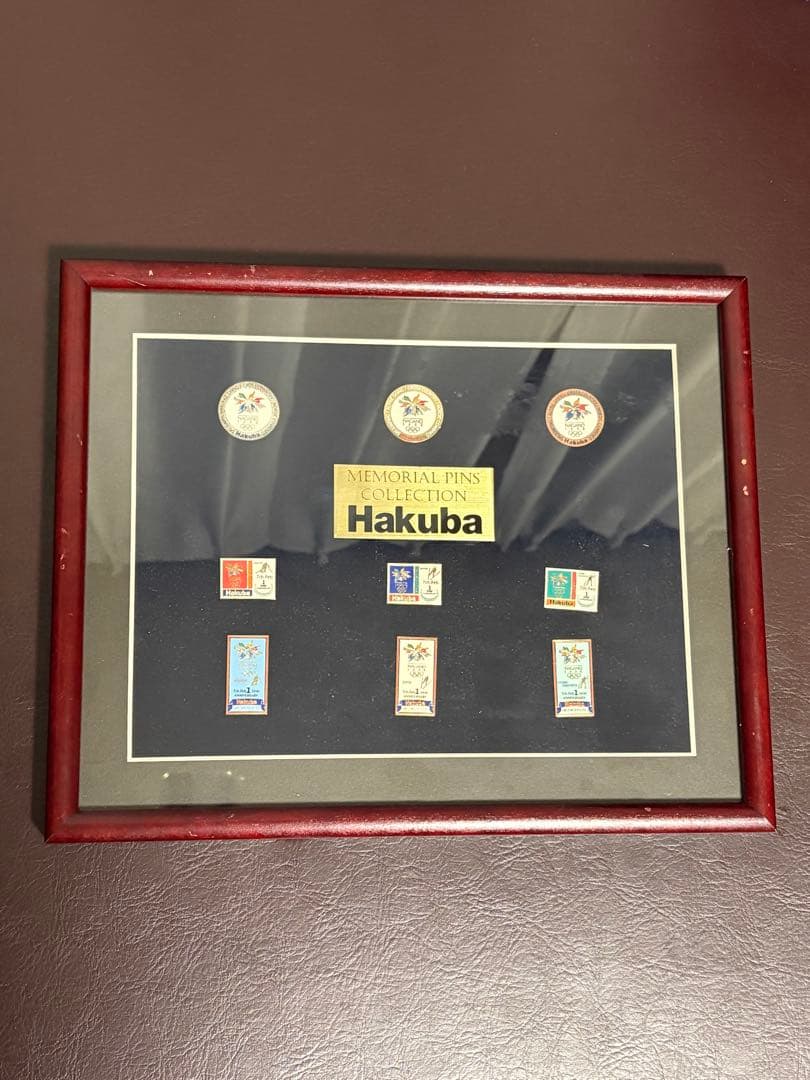 【希少・額装品】1998年 長野オリンピック 1周年記念 白馬 ピンバッジセット