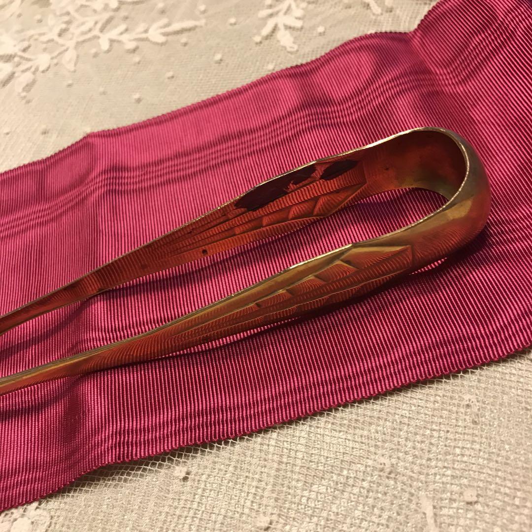 シュガートング 真鍮製  角砂糖掴み フランス19c末   値下げしました