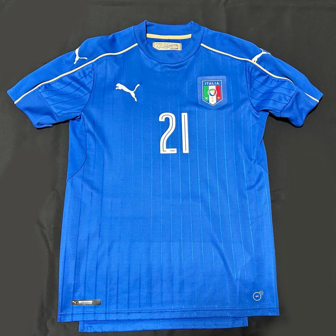 【正規品／極美品】イタリア代表 16-17ホーム #21ピルロ日本M