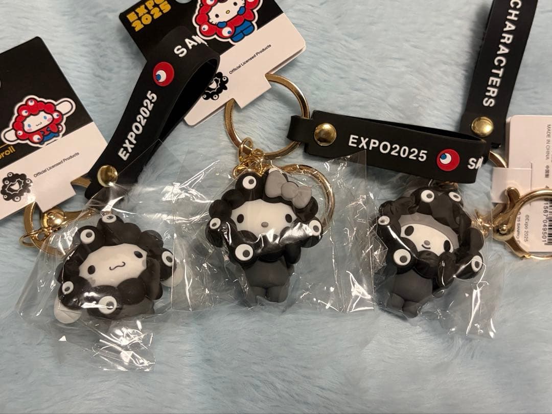 【3種セット】サンリオ ミャクミャク 黒 キーホルダー