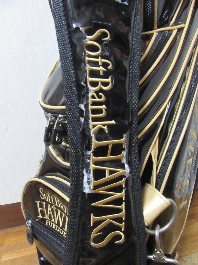 ★☆★希少★SoftBank HAWKS★3点式ゴルフバック★黒★☆★