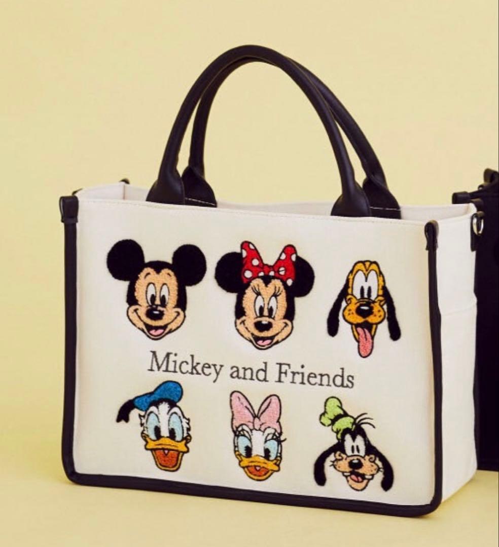 Areeam ミッキー&フレンズ さがら刺繍バッグ