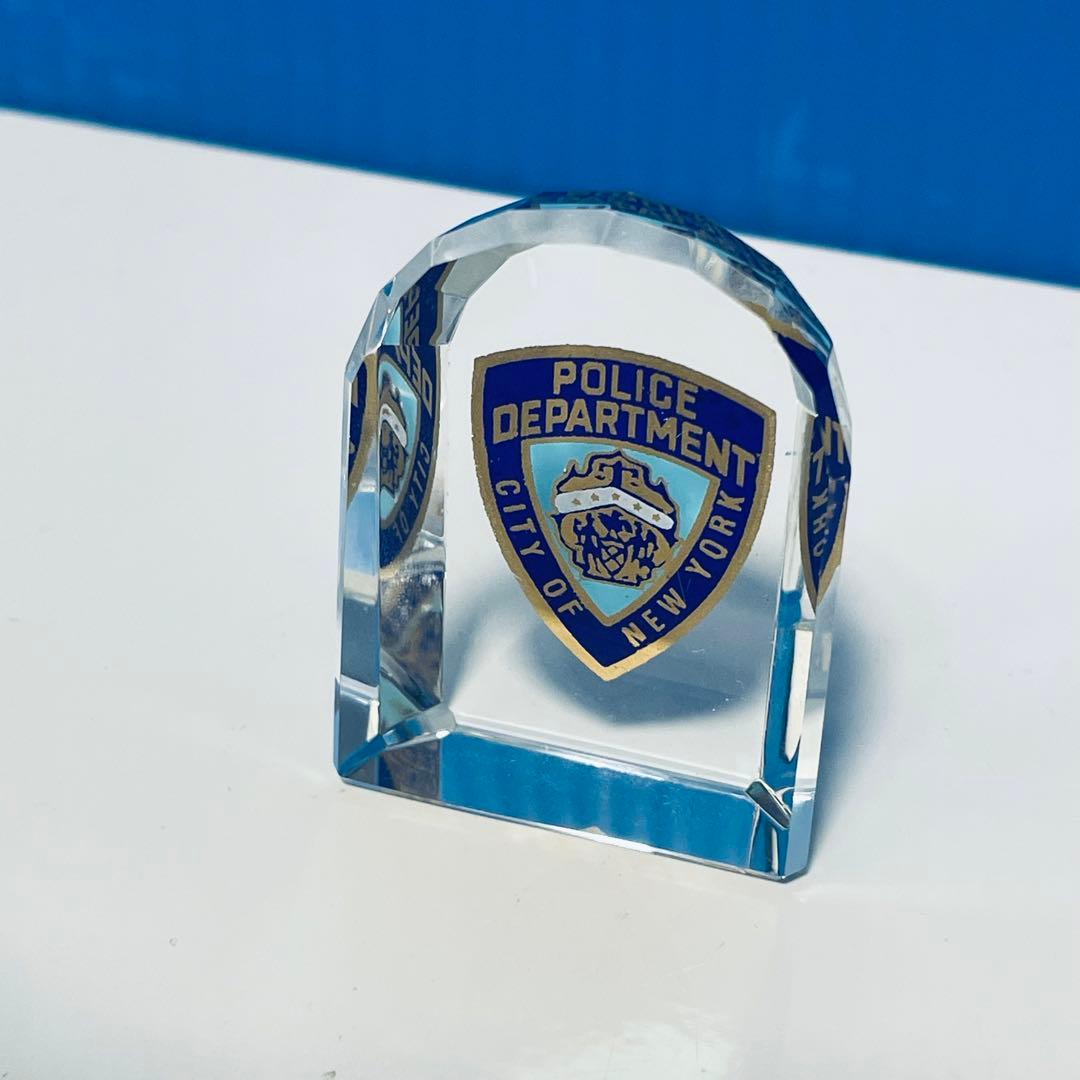 3D 立体的　NYPD クリスタルニューヨーク市警察 クリスタル　製　記念品