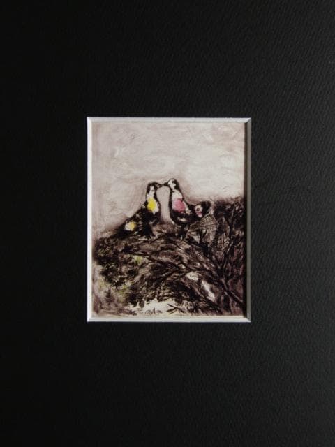 シャガール、『ラ・フォンテーヌ２』、希少な画集より、新品高級額