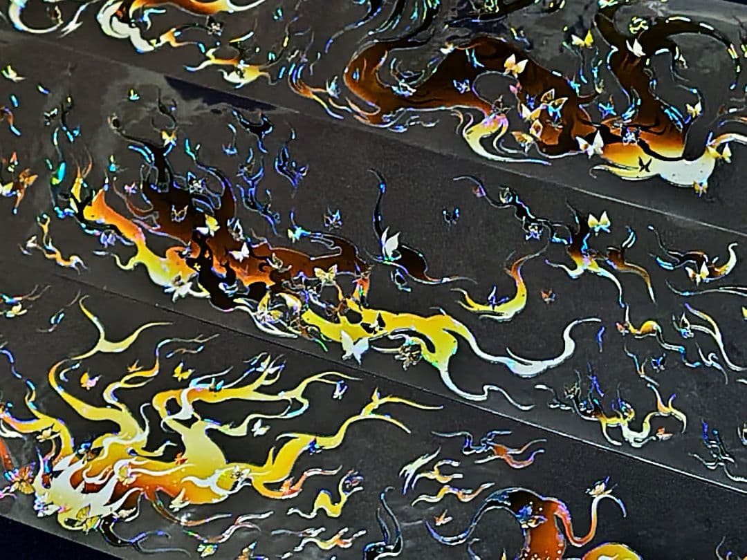 切売 941★ 海外 マスキングテープ マステ PET 装飾 背景 炎 瑠璃光