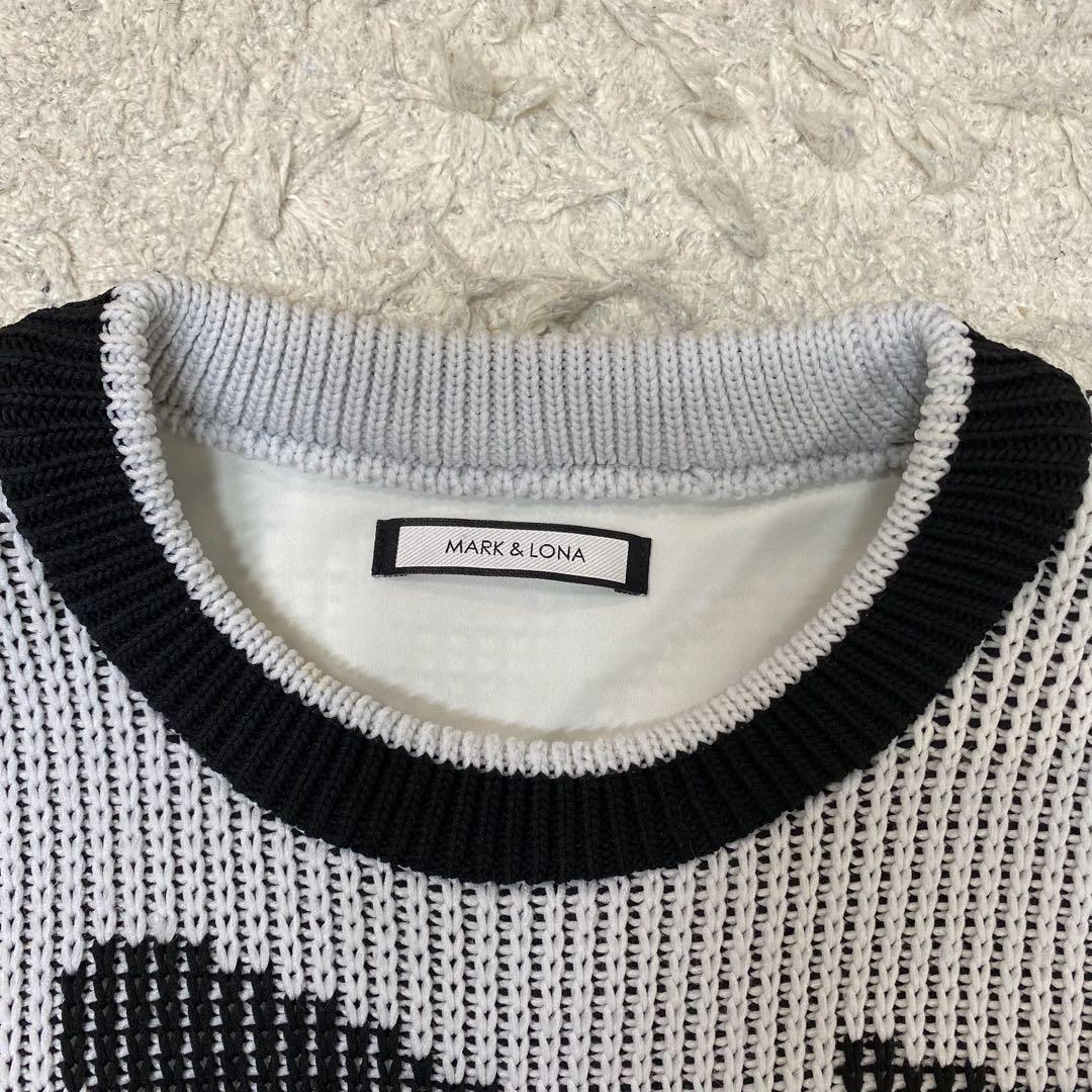 マークアンドロナ 裏地付 ニットセーター グレー系 ゴルフウェア 48