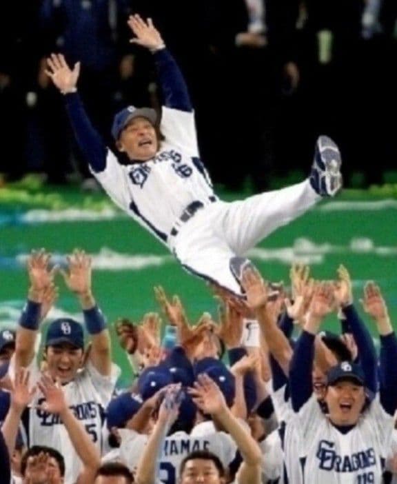 【20選手サイン】中日　ドラゴンズ　落合　ホーム　ユニフォーム　ミズノ　M