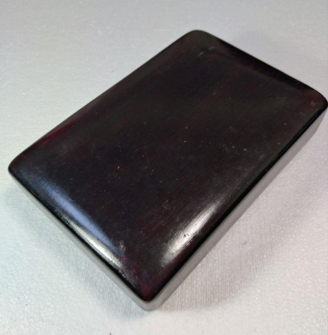 端渓硯の硯石　 漆塗り 黒色 約240mm x 150mm