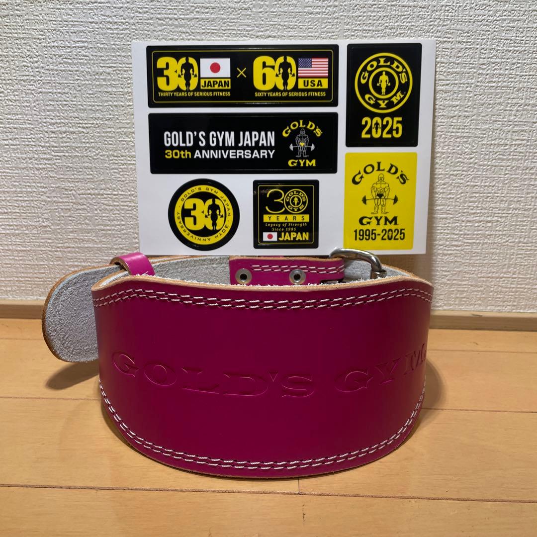 新品　値引不可　ゴールドジム　GOLD'S GYM トレーニングベルト　ステッカ