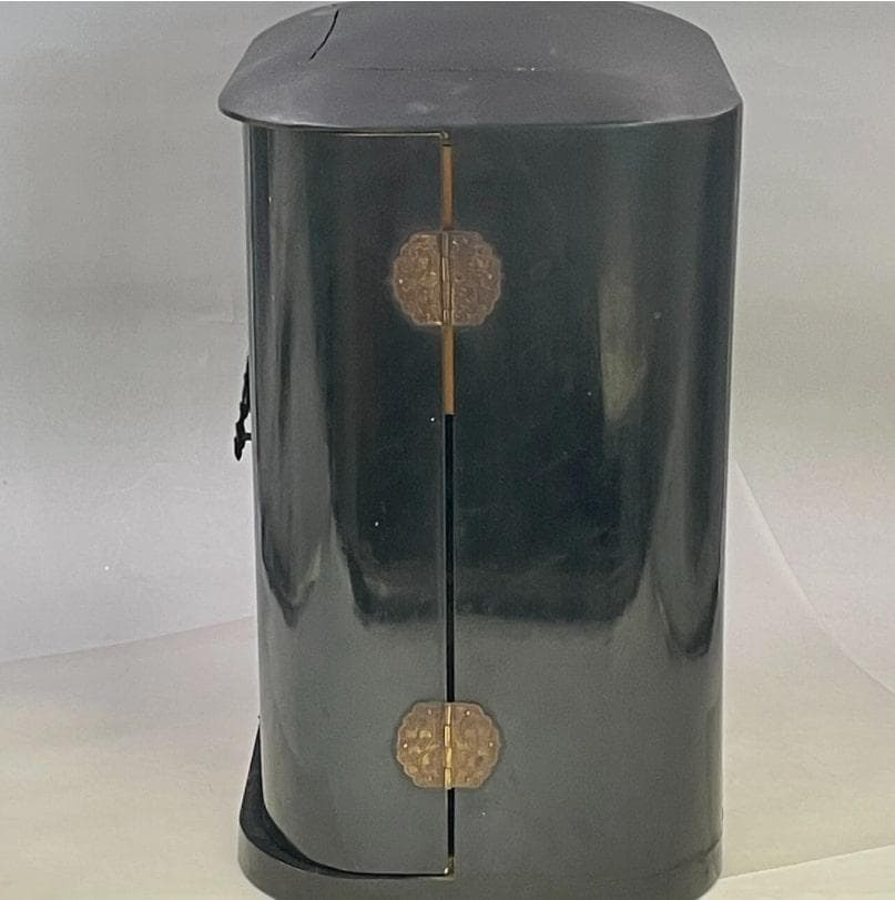 仏教美術 時代物 木彫り 弘法大師像 厨子入り 空海 仏像 骨董 古玩