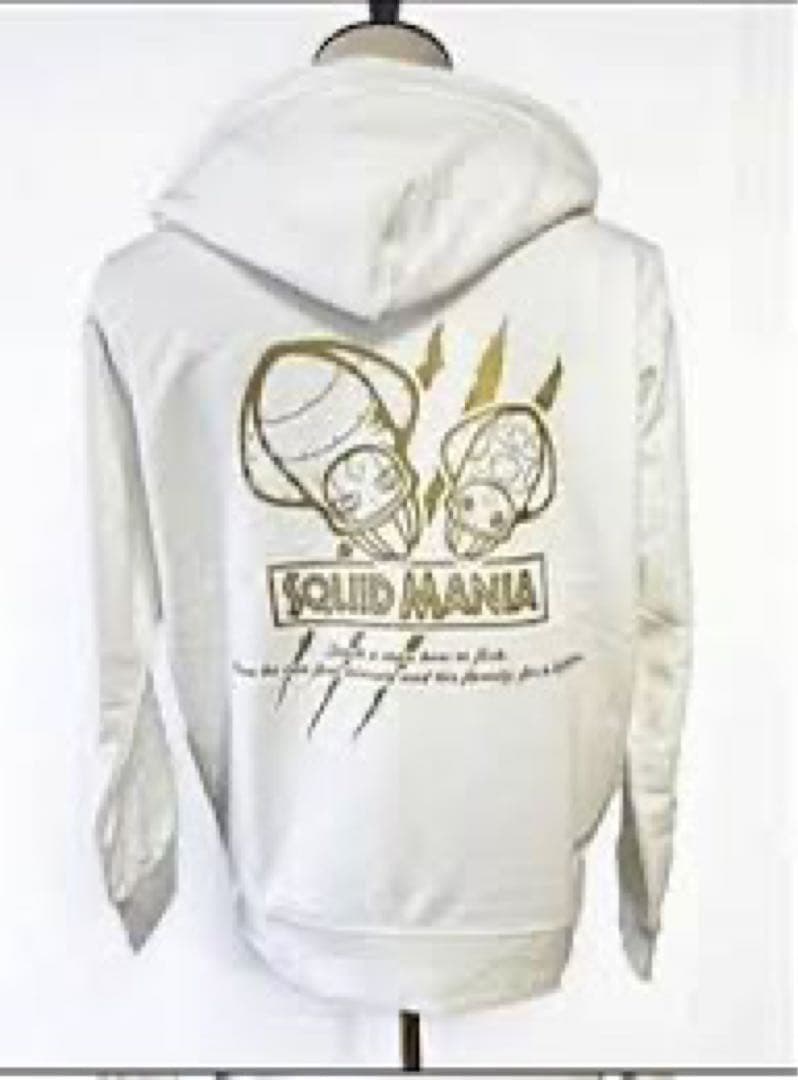 スクイッドマニア ジップアップパーカーホワイト送料込み