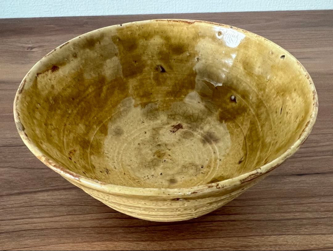 茶道具 黄瀬戸茶碗 宮下善寿 共箱有