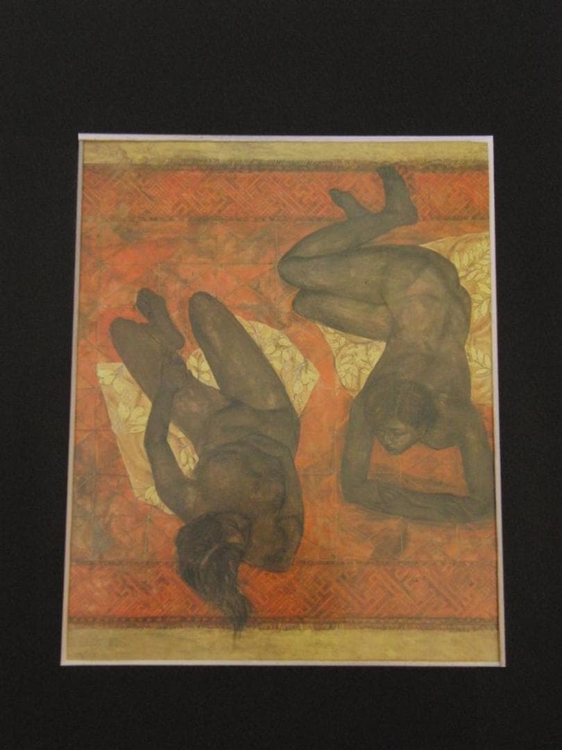 石本正、【夏日】、希少な額装用画集より、新品額装付、状態良好