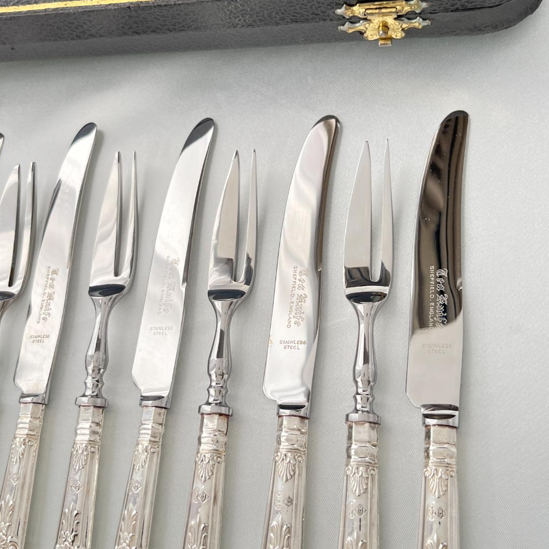 【HARRISON BROTHERS】【純銀ハンドル】キングスパターン12本