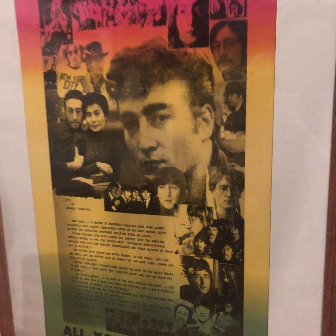 ザ　ビートルズ ジョン・レノン ポスター　額装品