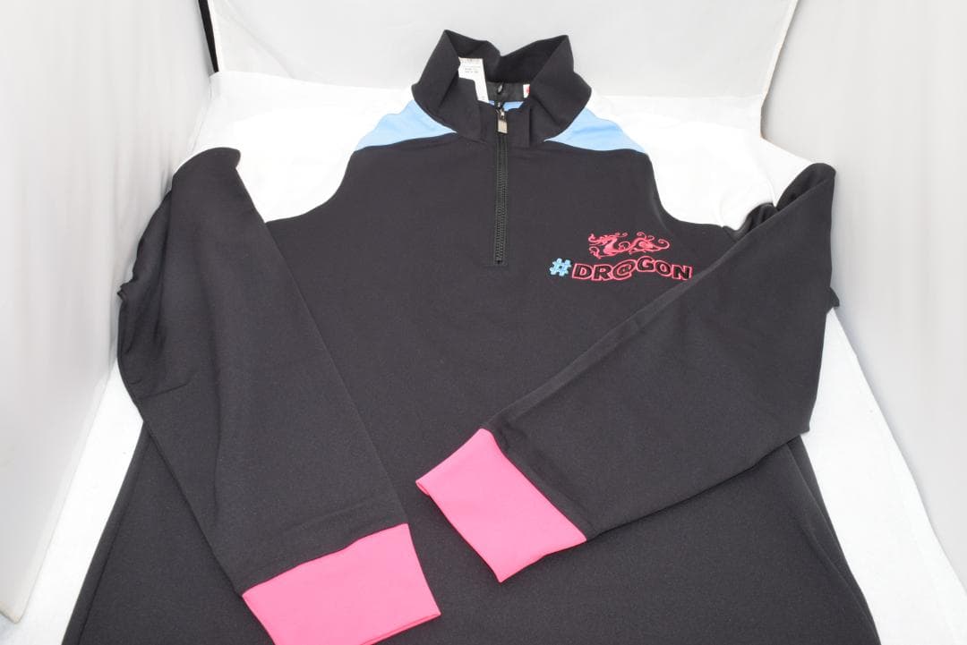 新品☆ダンスウィズドラゴン テクニスタ ZIP モック☆ブラック☆Lサイズ