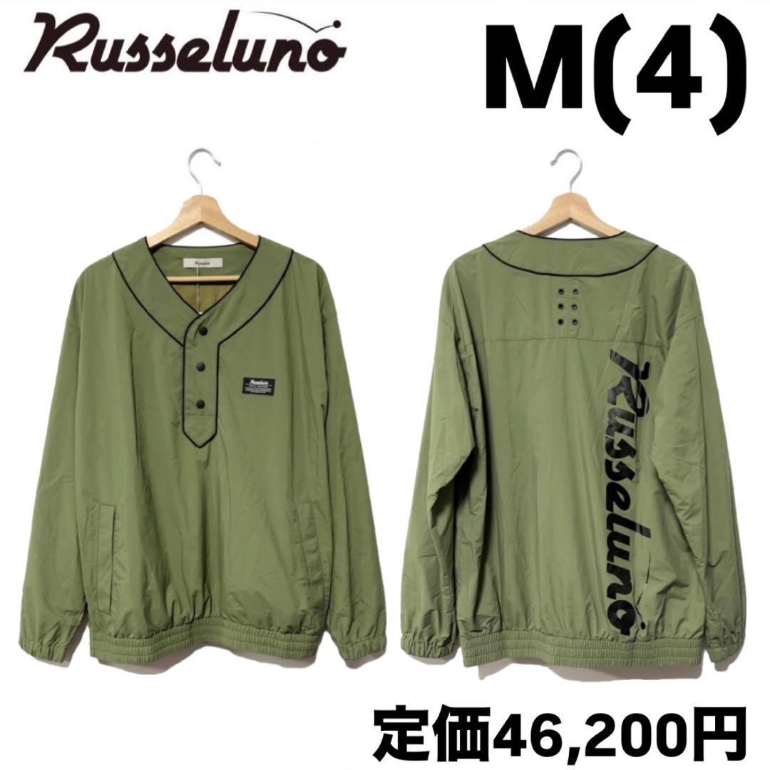 新品 ラッセルノ ゴルフ B.B Vネック プルオーバー カーキ M 4