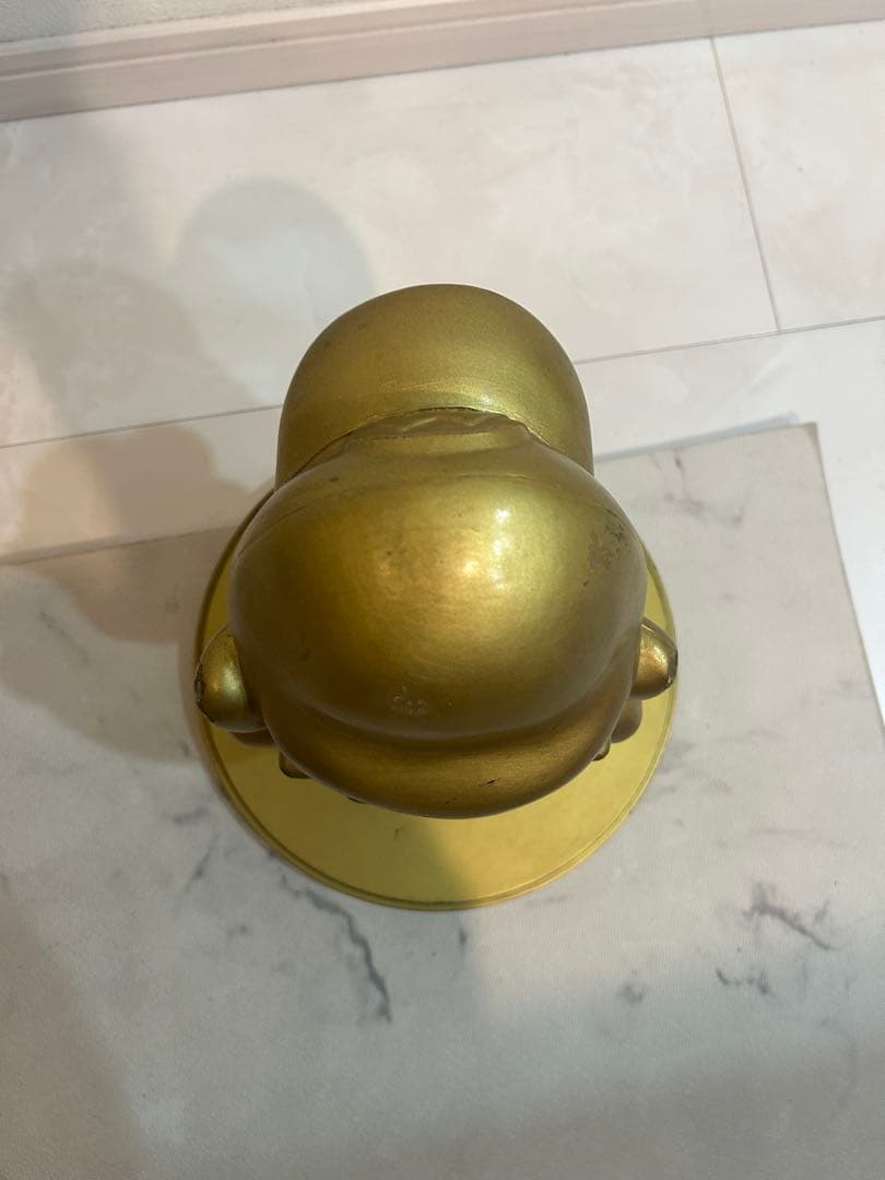 任天堂 スーパーマリオ ゴールド 黄金のマリオ像 非売品　台座有