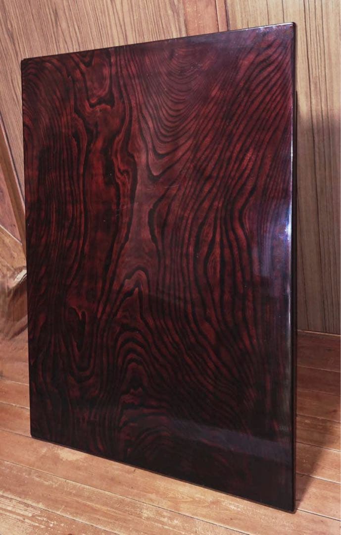 1950年代製アンティーク欅レトロ和机センターテーブル家具漆塗り鏡面系塗装座卓