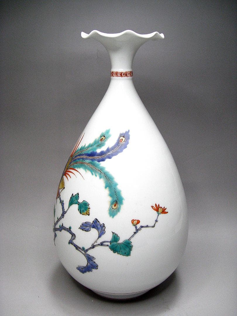 #名工 #晩香 #庄村健 #柿右衛門手 #花鳥錦 #花瓶 #庄健 #壺 #有田