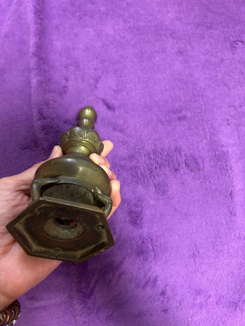 金属工芸 ロウソク立て 仏具 仏教美術 インテリア オブジェ