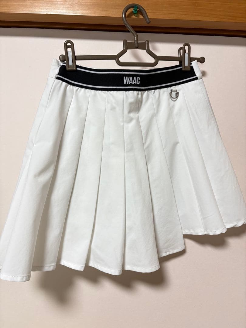 WAAC ホワイト プリーツスカート 23