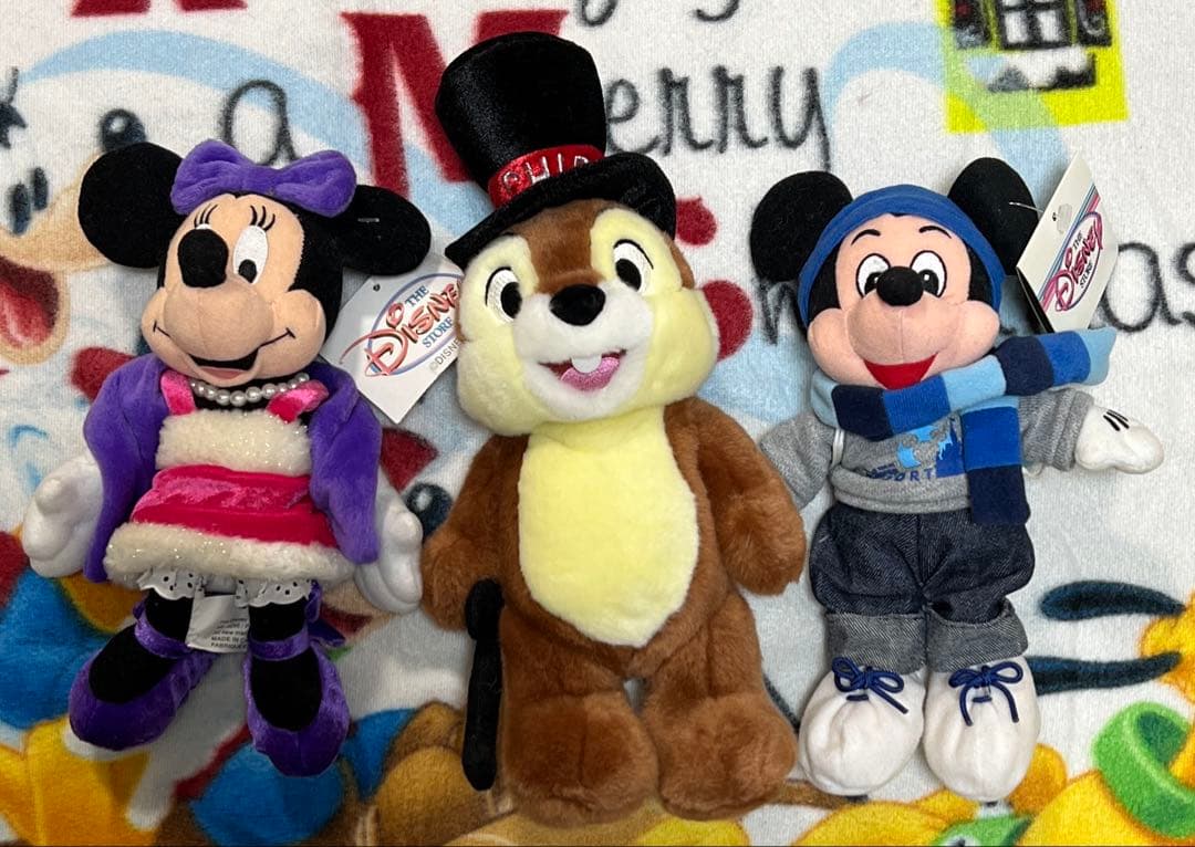 【新品未使用☆24時間以内匿名発送】ミッキー ミニー チップ ぬいぐるみ セット