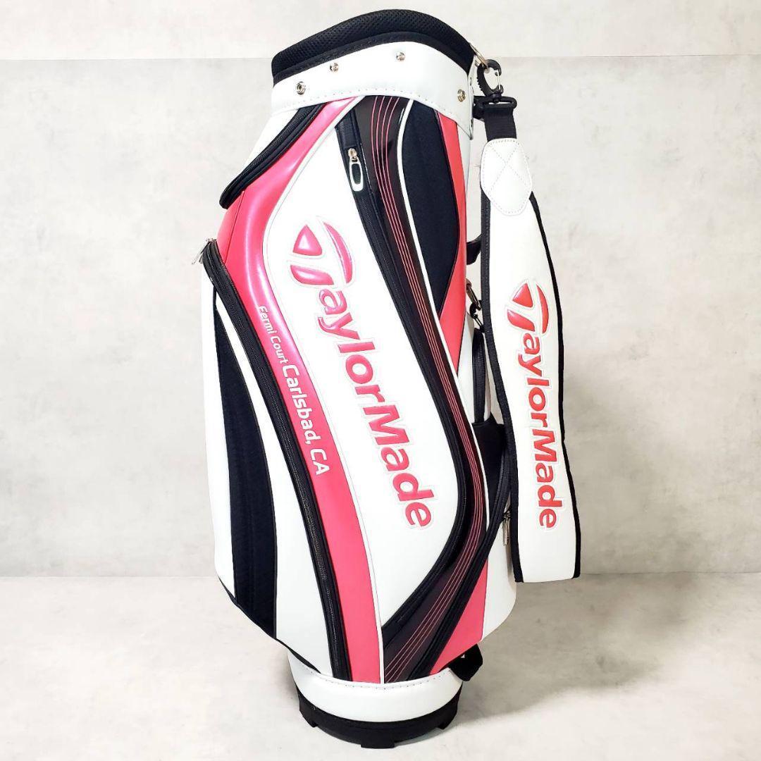 テーラーメイド キャディバッグ レディース ホワイト×ピンク ゴルフバッグ