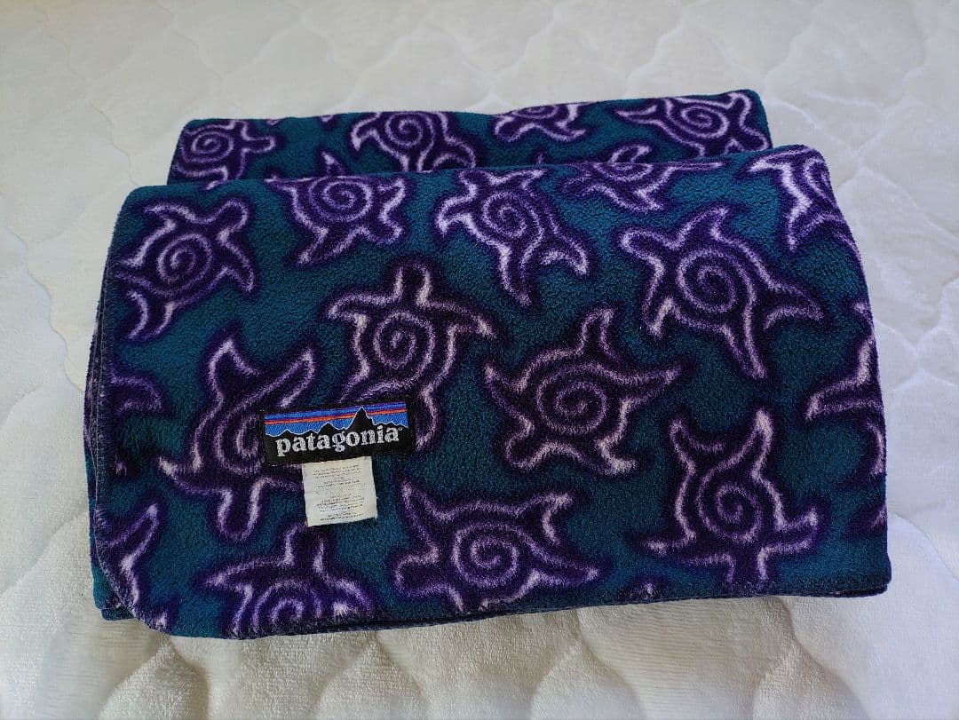 Patagoniaフリースブランケット.亀柄プリント/パタゴニア