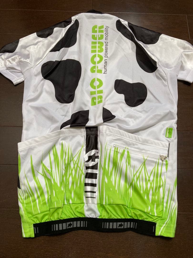 【希少】ASSOS アソス ムームー サイクルジャージ キットM 牛柄 半袖