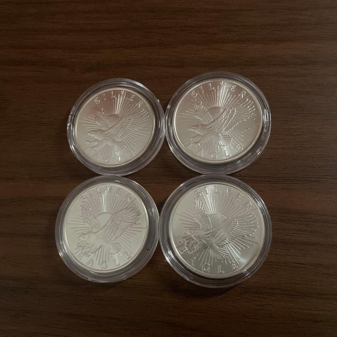サンシャインミント・イーグルの1オンス銀貨4枚セット