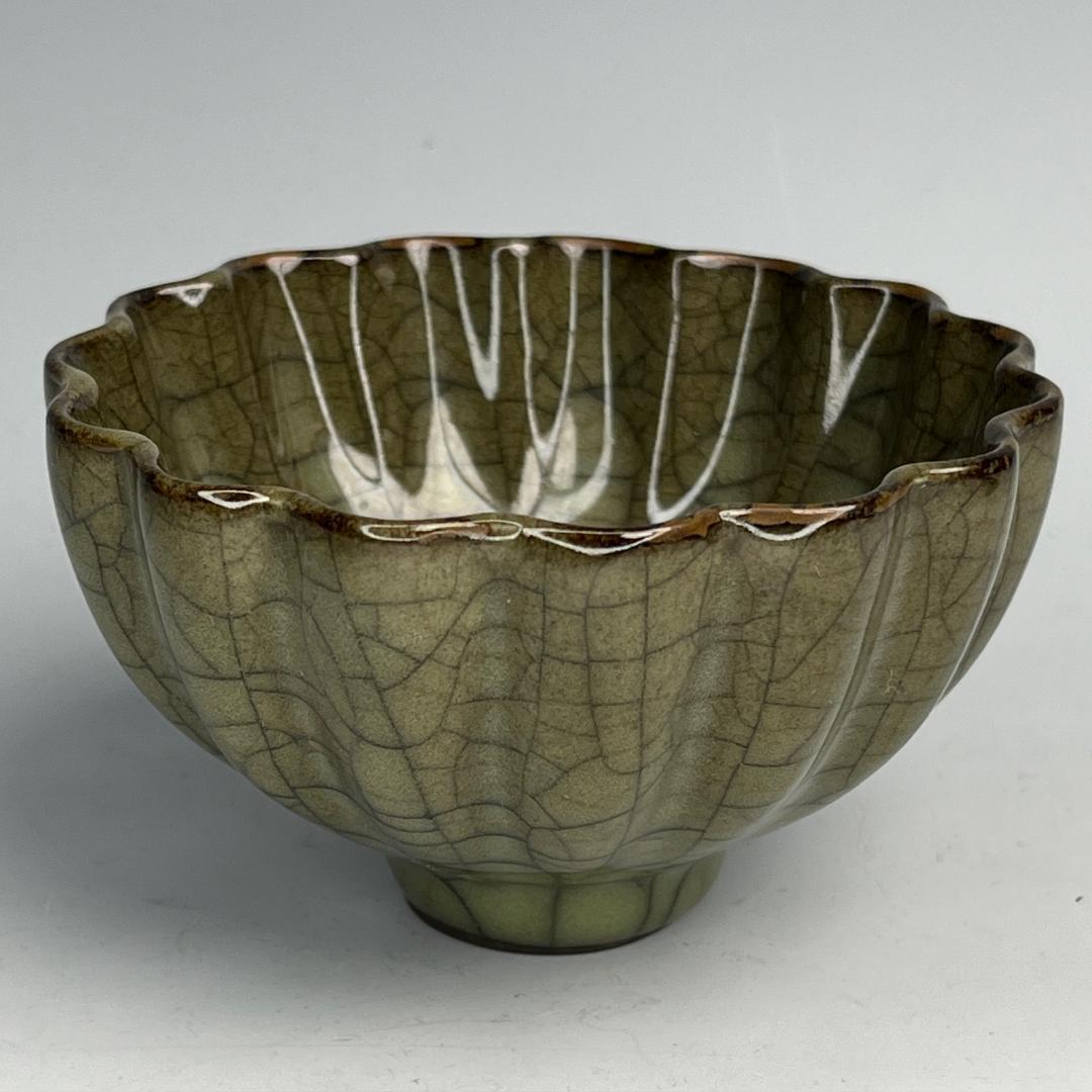 哥窯 陵花 杯 中国古玩 中国美術 唐物 擺件