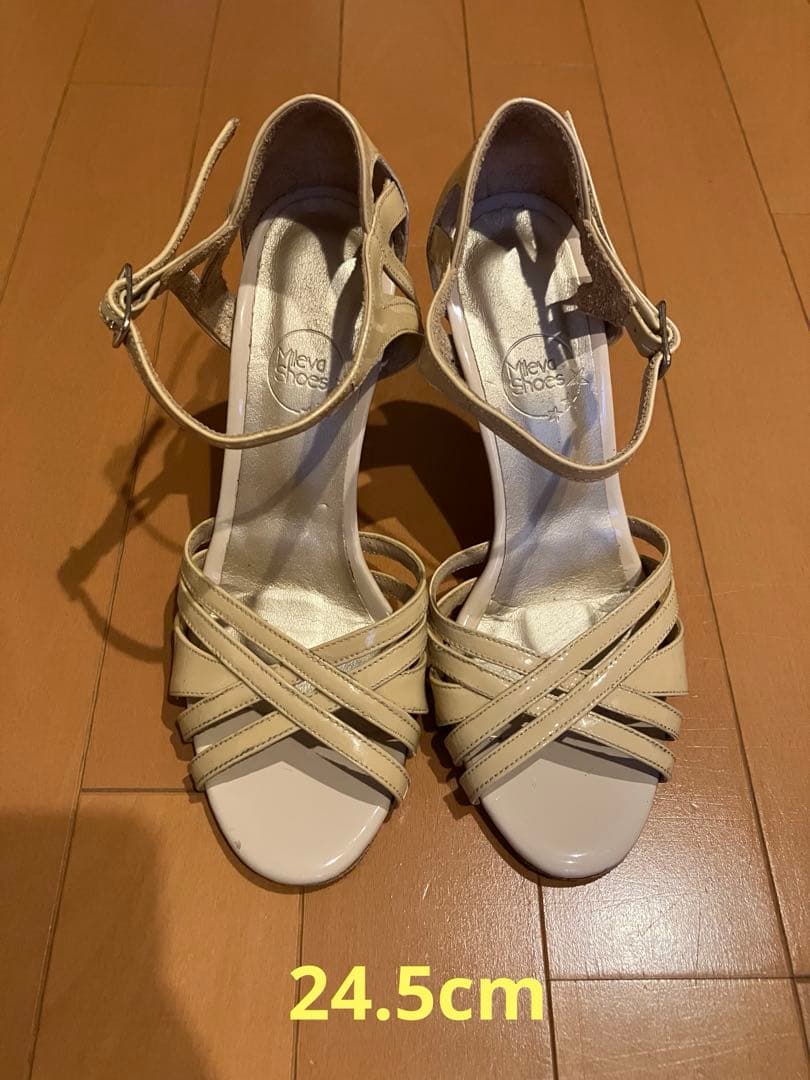 アルゼンチンタンゴシューズ mileva 24,5cm ベージュ
