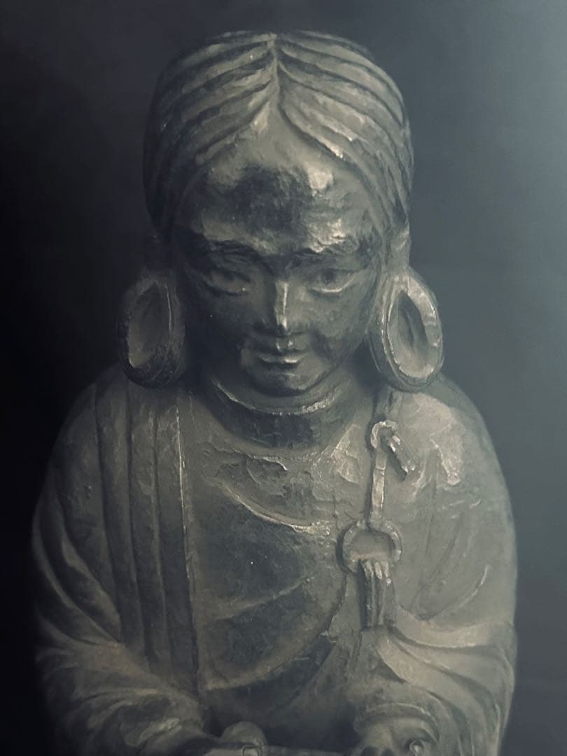 聖徳太子 銅製 像 高さ53cm 板坂辰治氏作/アンティーク