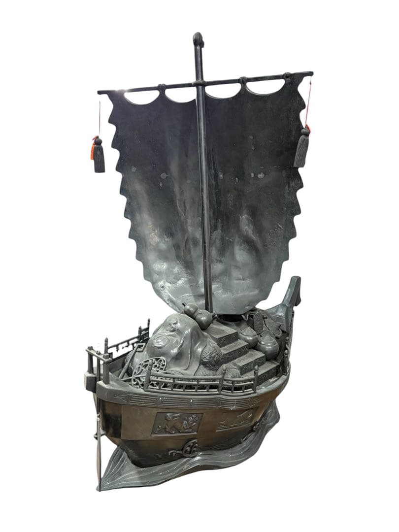 高岡銅器 七福神 銅製 宝船 置物 般若純一郎 未鑑定