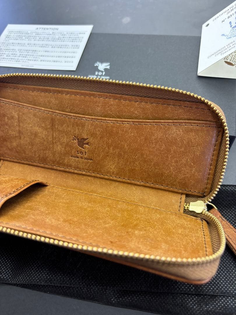 Miii8300 さん専用　sot プエブロレザーペンケース　キャメル　箱付き