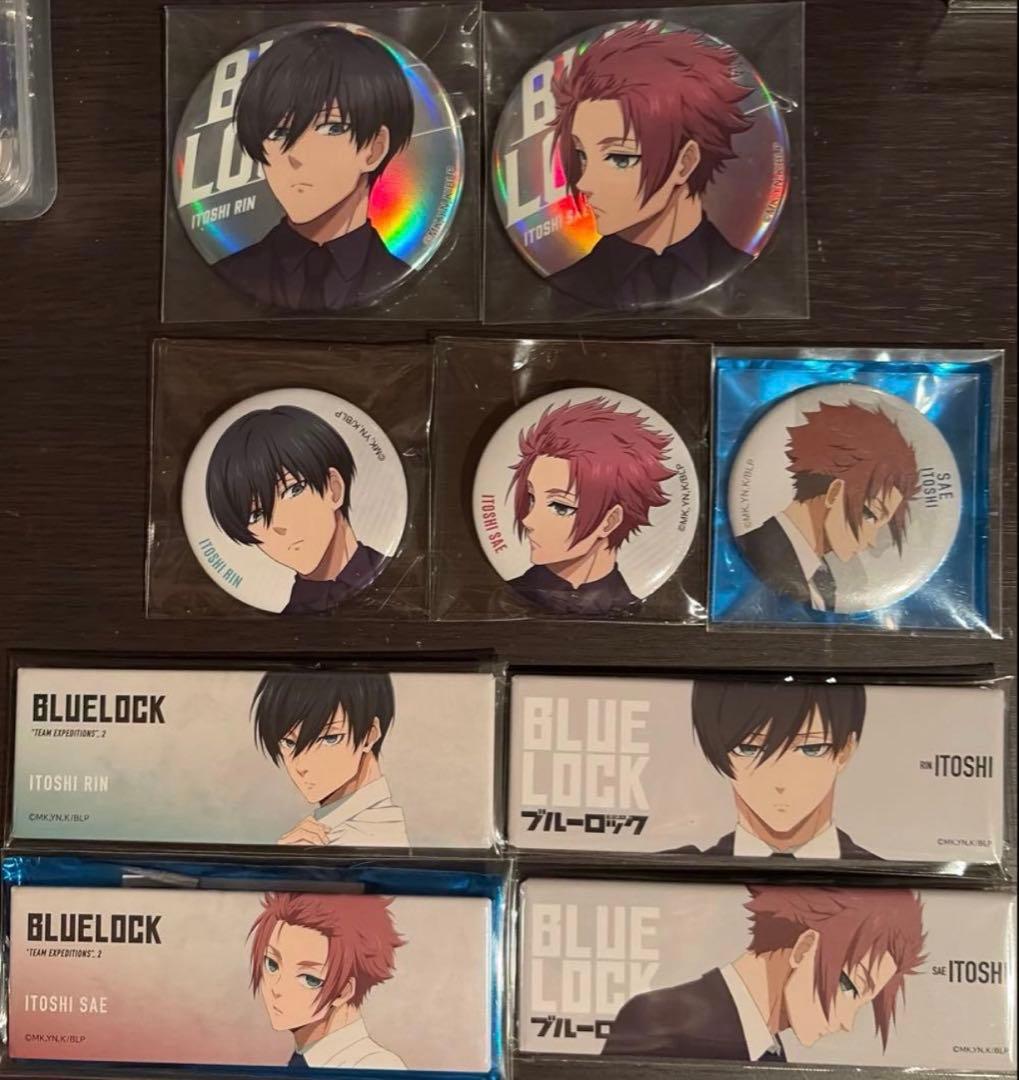 ブルーロック　ベースヤード　糸師凛　糸師冴　缶バッジ　オーロラver. 9点