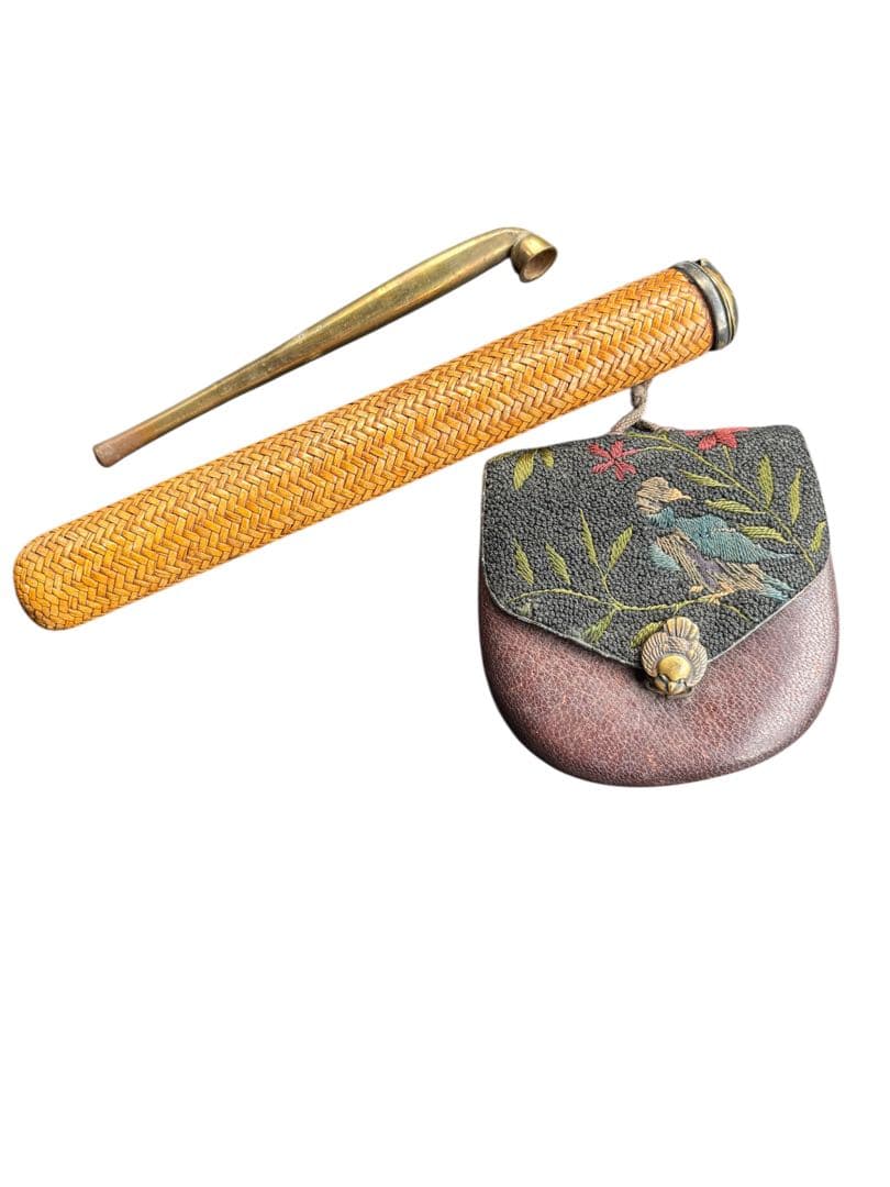 煙草入れ　煙管　竹細工　時代