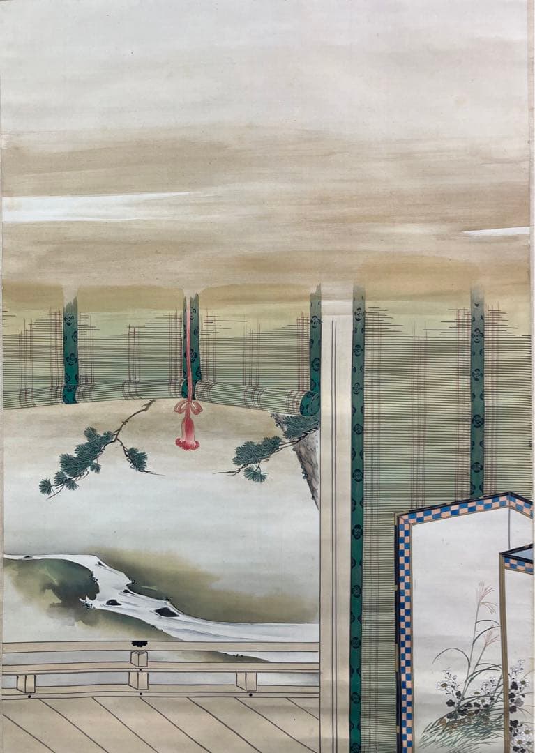 圭岳 銘【歌仙図・美人画・浮世絵】絹本　掛軸（清少納言 紫式部 小野小町）