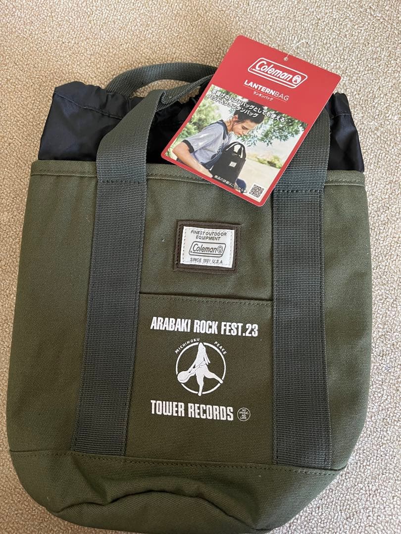 荒吐ロックフェス　タワレコ　コールマン　コラボバッグ　タグ付き新品　未使用