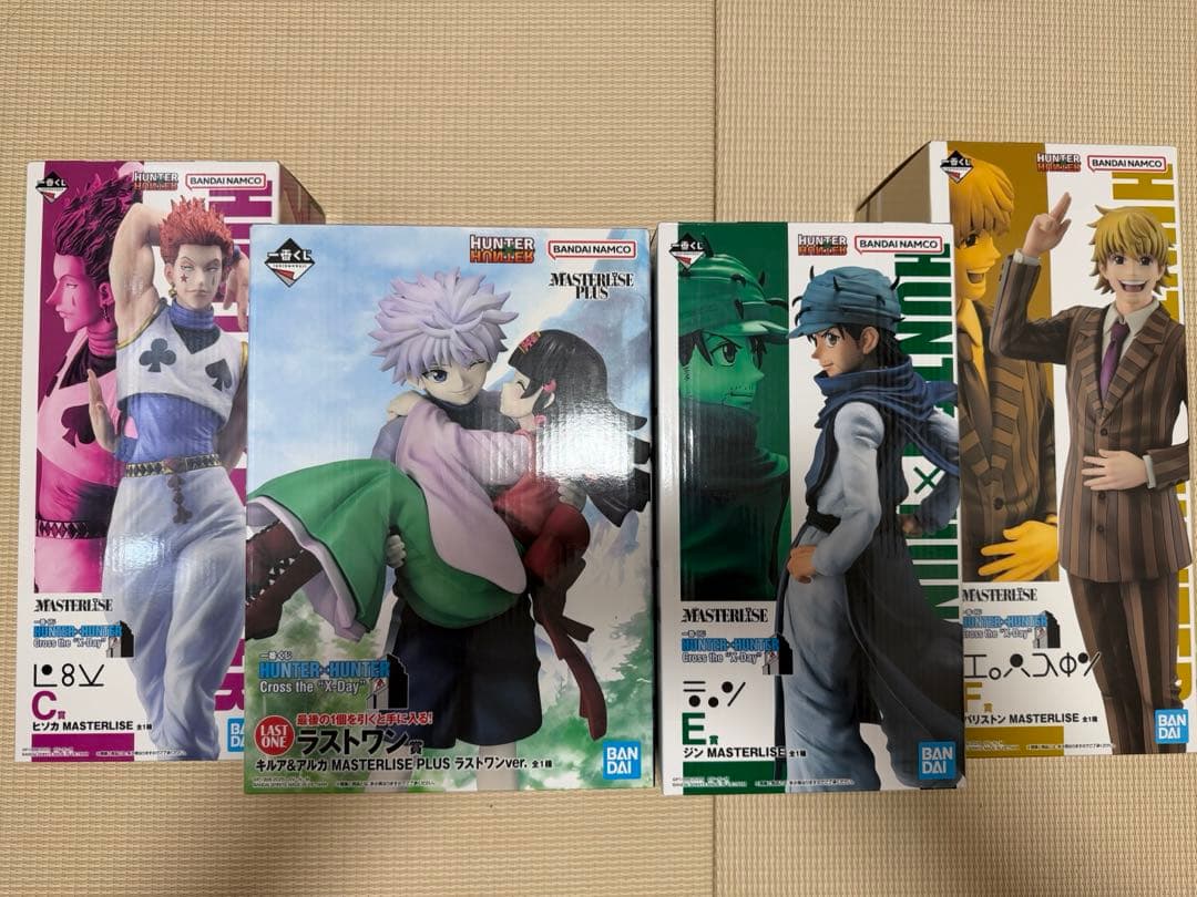一番くじ　ハンターハンター　ラストワン込みフィギュア4体セット
