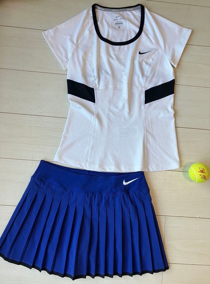 NIKEナイキ＊テニスウェアセット ホワイト＆ブルー